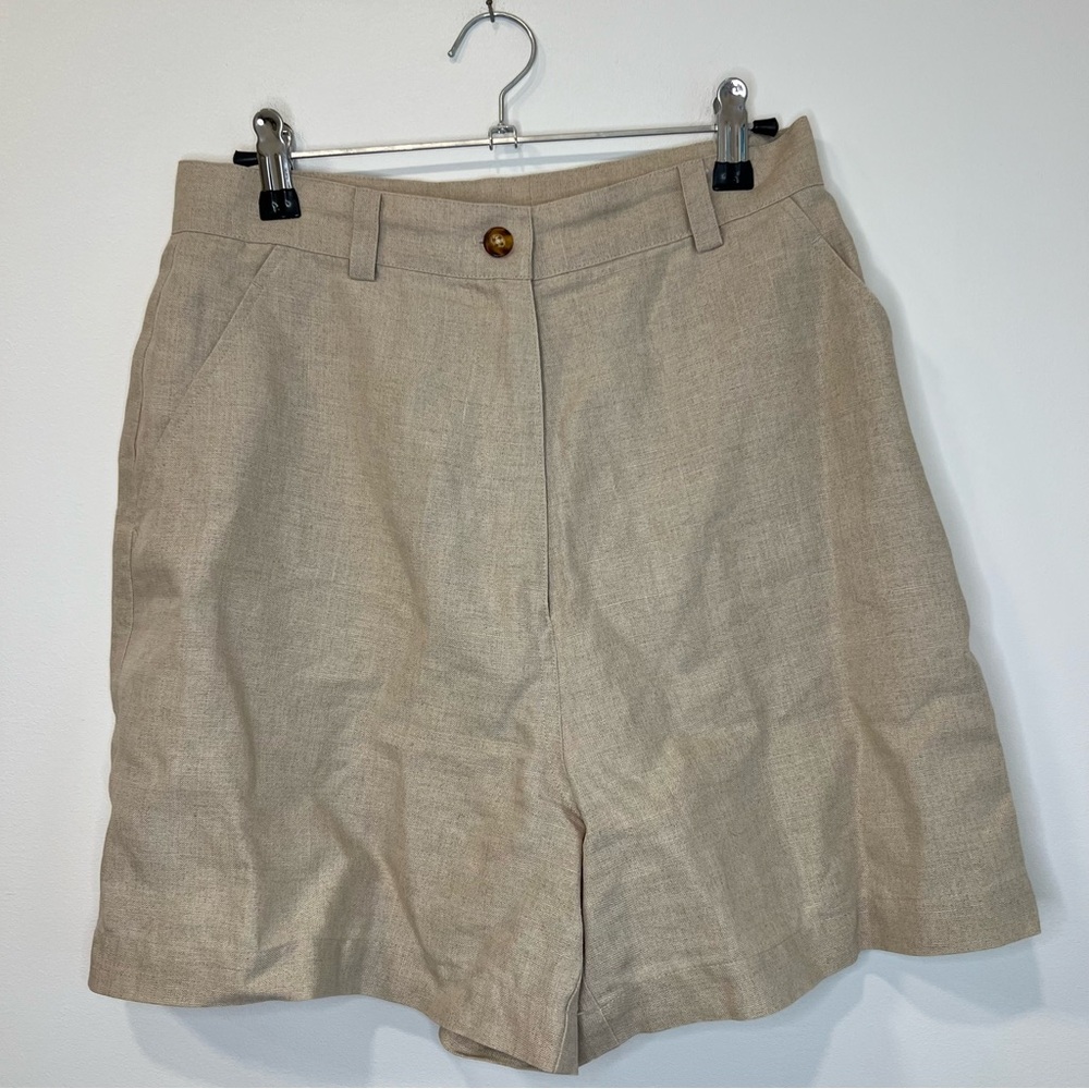 Classiques Entier 100% Linen Beige Women's Shorts size 6